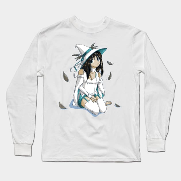 Feather Witch Long Sleeve T-Shirt by Small Potatoes Illustration